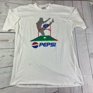 Vintage Pepsi Football T Shirt Single Stitch